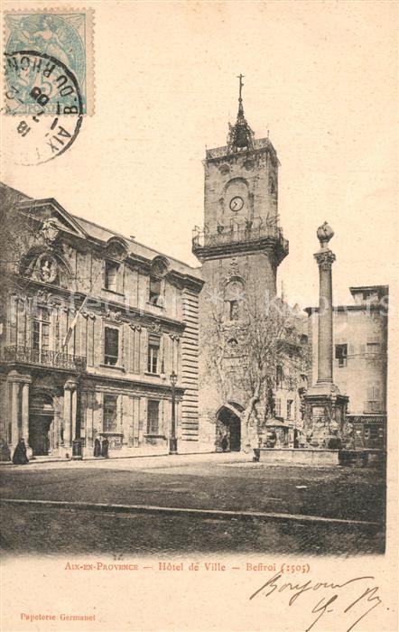 Aix-en-Provence Hotel de Ville Beffroi