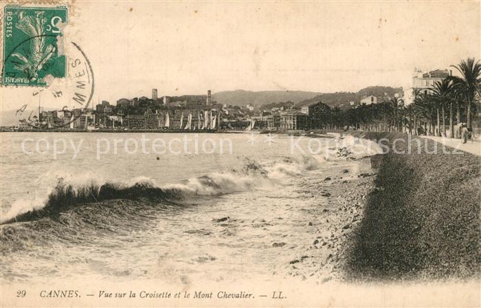 Cannes Alpes-Maritimes Vue sur la Croisette et le Mont Chevalier