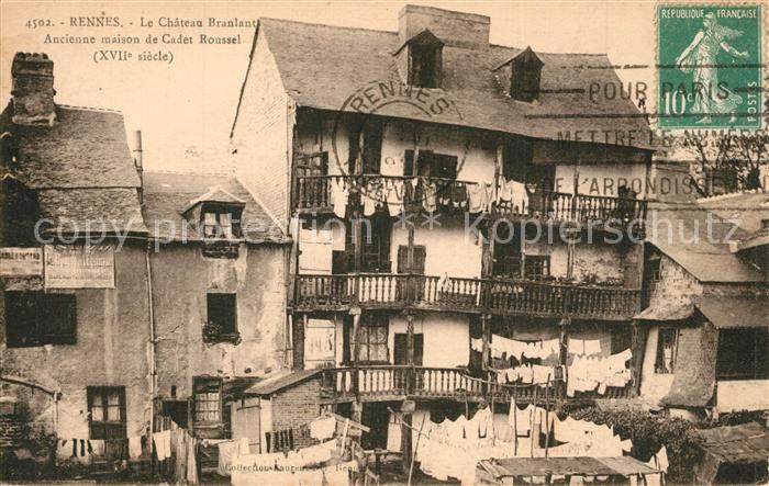 Rennes Ille-et-Vilaine Le Chateau Branlant Ancienne maison de Cadet Roussel