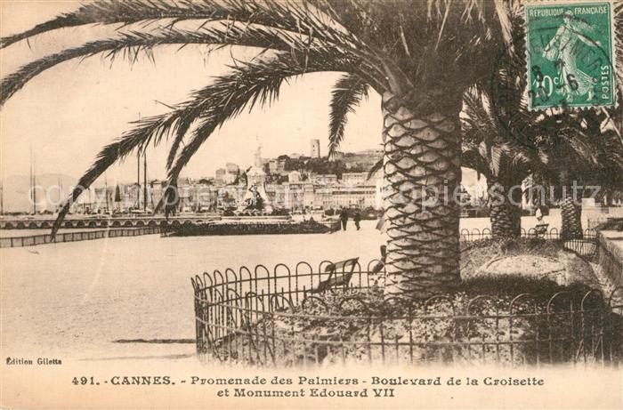 Cannes Alpes-Maritimes Promenade des Palmiers Boulevard de la Croisette et Monum