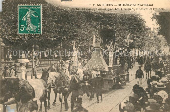 Rouen Millenaire Normand Grand Cortege historique Les Ymaigiers Huchiers et Ivoi