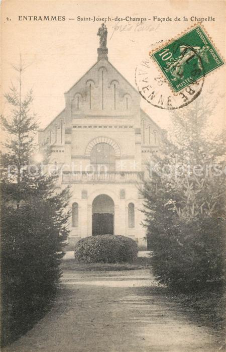 Entrammes Saint Joseph des Champs Facade de la Chapelle
