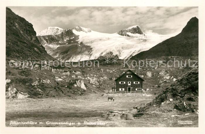 Grossvenediger Johanneshuette und Rainerkees