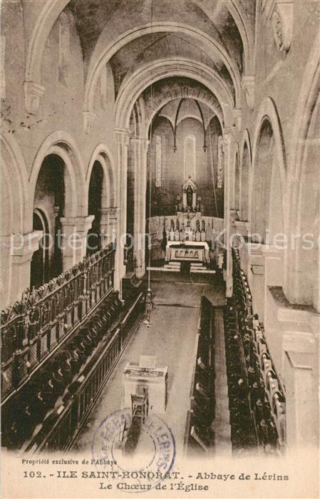 Ile Saint-Honorat Alpes Maritimes Abbaye de Lerins Le Choeur de l'Eglise
