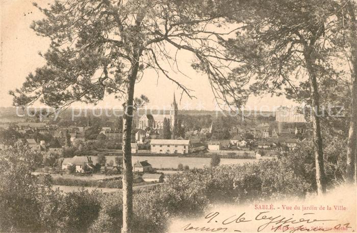 Sable-sur-Sarthe Vue du jardin de la Ville