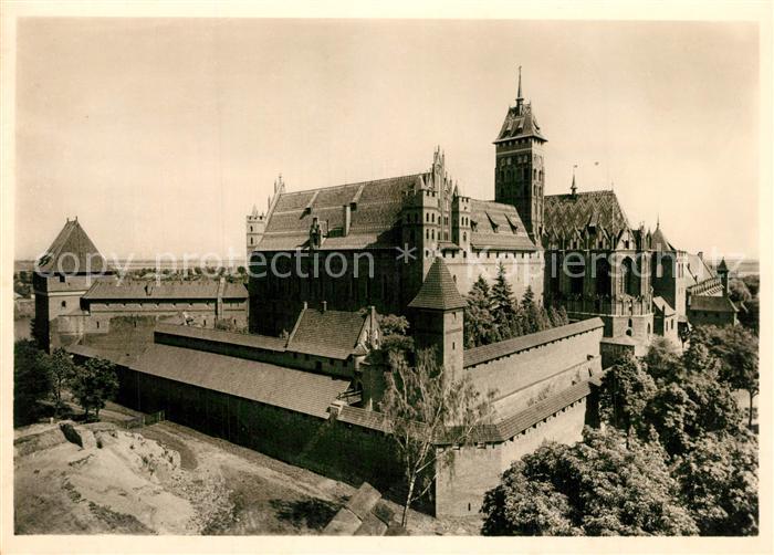 Marienburg Westpreussen Schloss des deutschen Ritterordens mit Schlosskirche