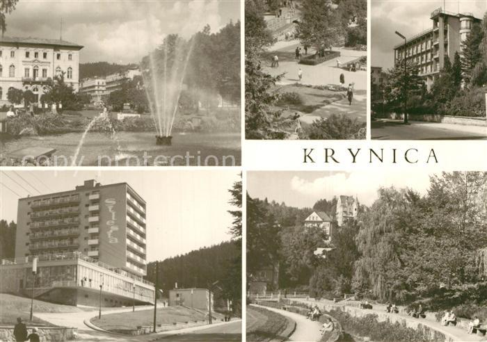 Krynica-Zdroj Fragment uzdrowiska Park Zdrojowy Sanatorium Patria Sanatorium Sil
