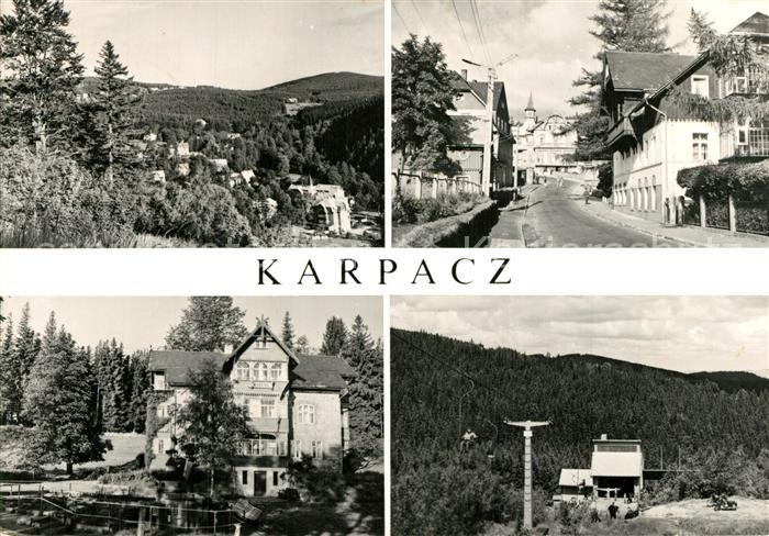 Karpacz Widok ogolny Ulica 1 Maja Dom Wypoczynkowy FWP Syrena Stacja wyciqgu krz