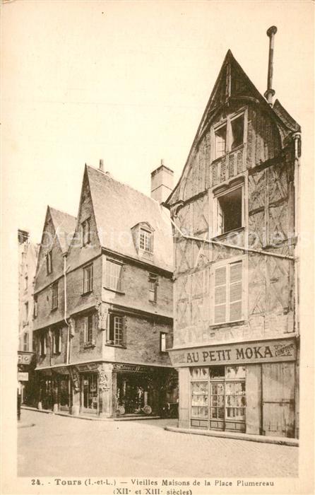 Tours Indre-et-Loire Vieilles Maisons de la Place Plumereau