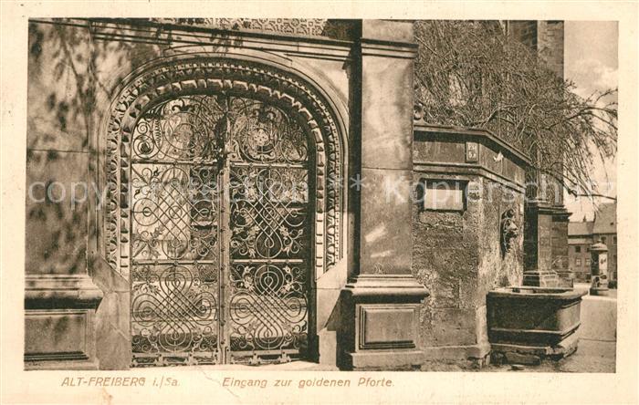 Alt Freiberg Sachsen Dom Eingang zur goldenen Pforte