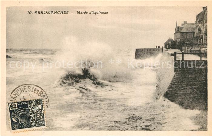 Arromanches-les-Bains Marée d équinoxe Brandung