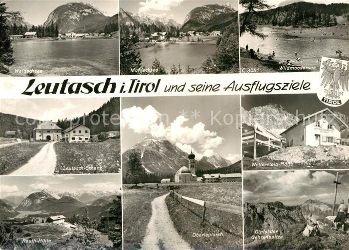 Leutasch Seen der Umgebung Rauthhuette Gipfelkreuz Gehrenspitze Wettersteinhuett