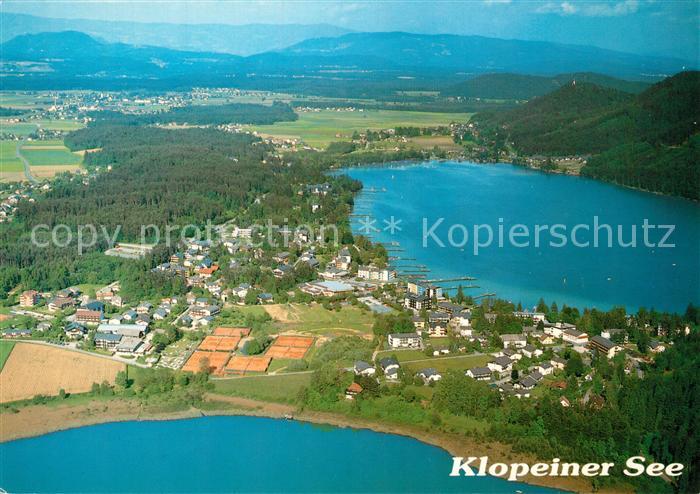 Klopeinersee Feriengebiet Ferienort Seelach Unterburg Georgiberg Fliegeraufnahme