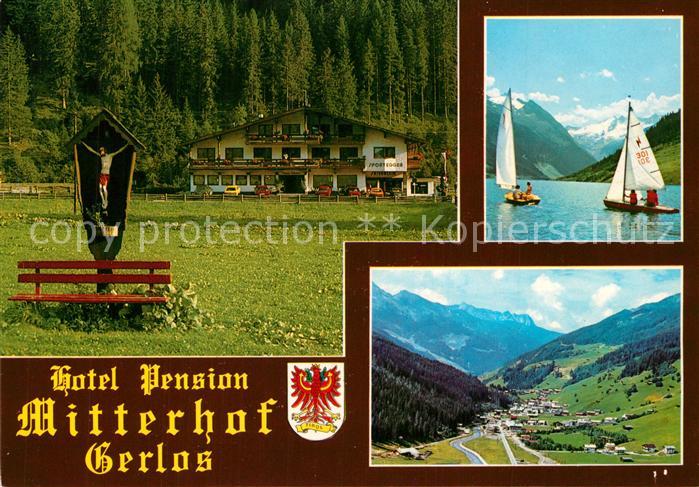 Gerlos Gasthof Restaurant Mitterhof Zillertal Alpen See Segeln