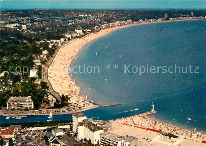 Le Pouliguen La Plage et l'entrée du port vue aérienne