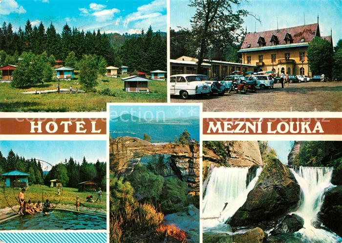 Hrensko Hotel Mezni Louka Chatovy tabor Koupaliste Pravcicka brana Divoka soutes