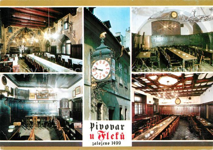 Praha Prahy Prague Pivovar u Fleku Brauereigaststaette Restaurant