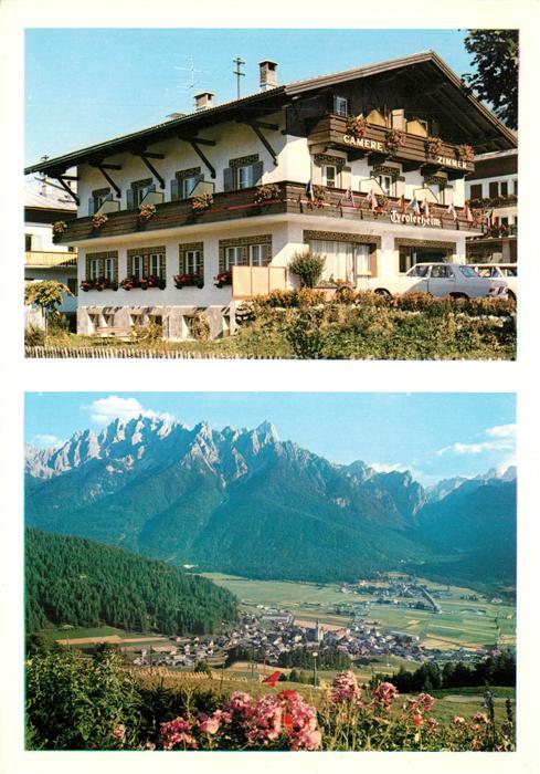 Toblach Suedtirol Hotel Tyrolerheim Landschaftspanorama Dolomiten