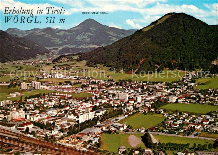 Woergl Tirol Panorama Inntal mit Blick zu Hohe Salve Kitzbueheler Alpen
