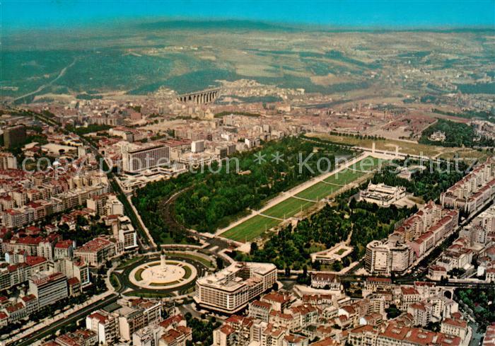 Lisboa Marquis of Pombals Square and Eduardo VII Park aerial view
