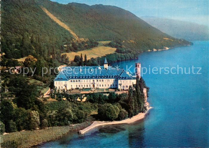 Hautecombe Abbaye Royale Lac du Bourget vue aérienne