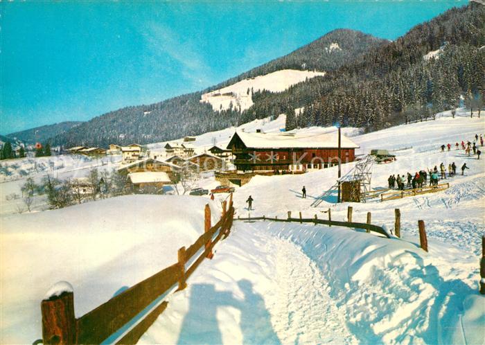 Wildschoenau Tirol Pension Fertingerhof Winterlandschaft Alpen