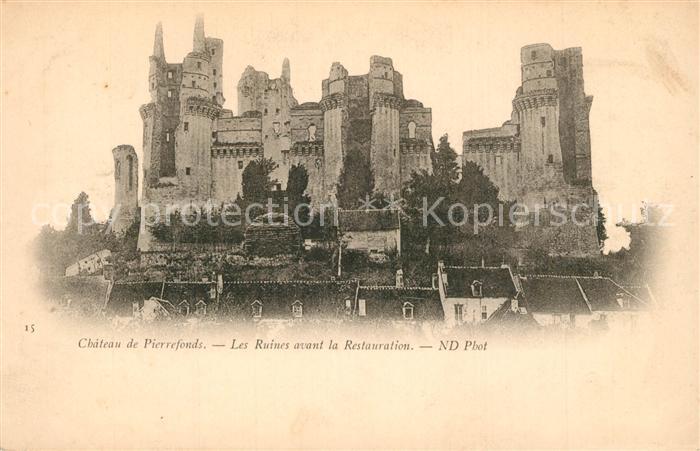 Pierrefonds Oise Chateau Ruines avant la Restauration