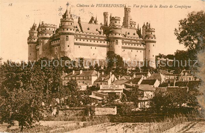 Pierrefonds Oise Chateau Route de Compiegne