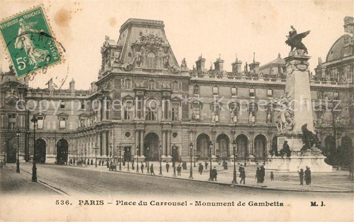 Paris Place du Carrousel Monument de Gambetta