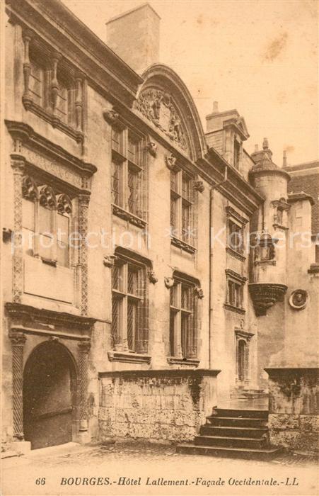 Bourges Hotel Lallement Facade Occidentale