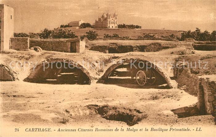 Carthage Karthago Anciennes Citernes Romaines de la Malga Basilique Primatiale