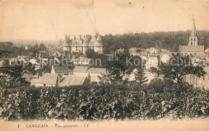 Langeais Panorama Schloss Kirche