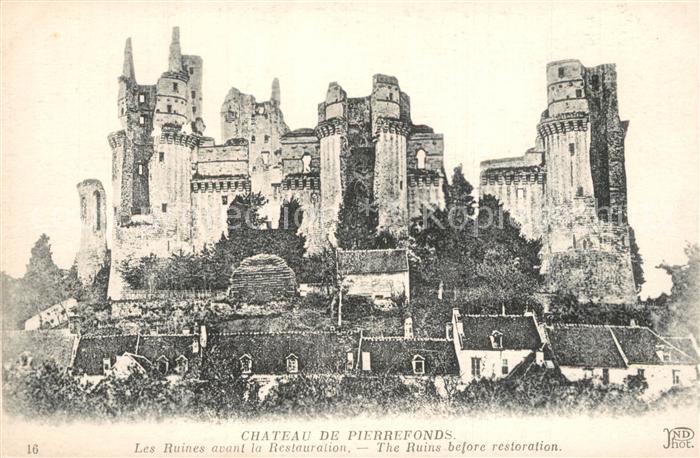 Pierrefonds Oise Chateau Ruimes avant la Restauration