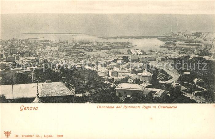 Genova Genua Liguria Panorama dal Ristorante Righi al Castellaccio