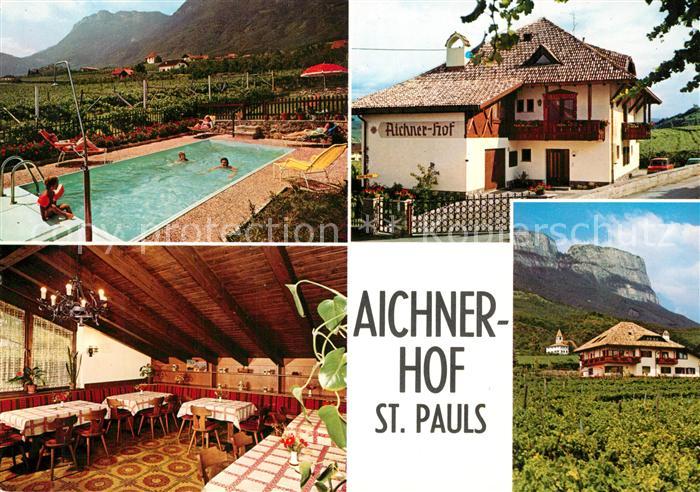 St Pauls Eppan Gaestehaus Pension Aichnerhof Swimming Pool