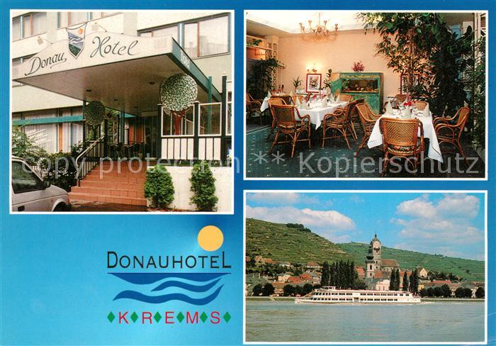 Krems Donau Donauhotel Restaurant Donaudampfer Kirche