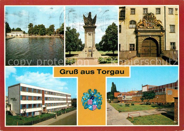Torgau Strandbad Denkmal Schloss Hartenfels Schule Hallenbad