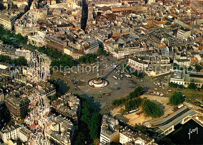 Paris Place de la Bastille Colonne de Juillet vue aérienne