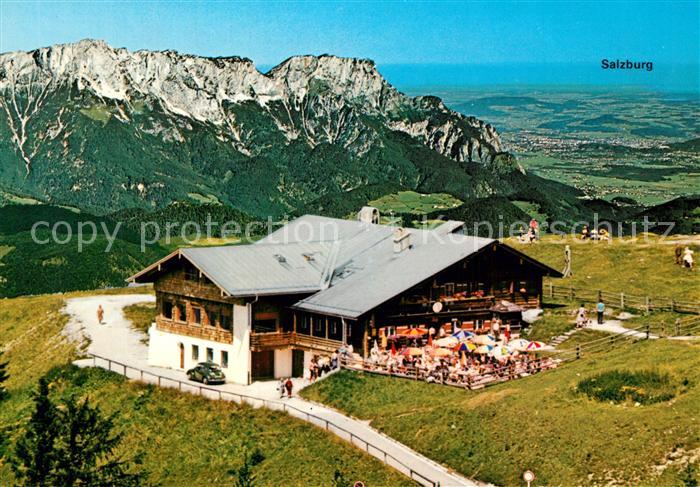 Untersberg Rossfeldschihuette Blick auf Untersberg und Salzburg