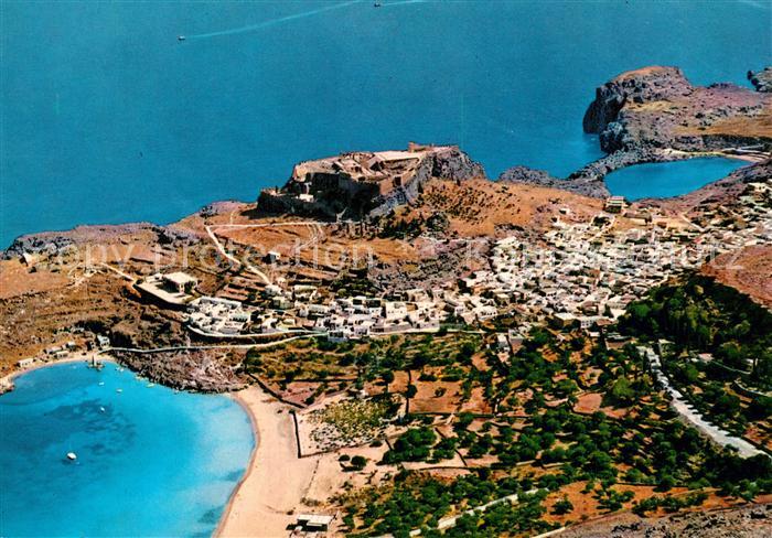 Lindos Lindo Akropolis Fliegeraufnahme