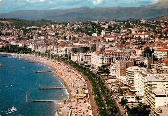 Cannes Alpes-Maritimes La Croisette Plage vue aérienne Cote d Azur