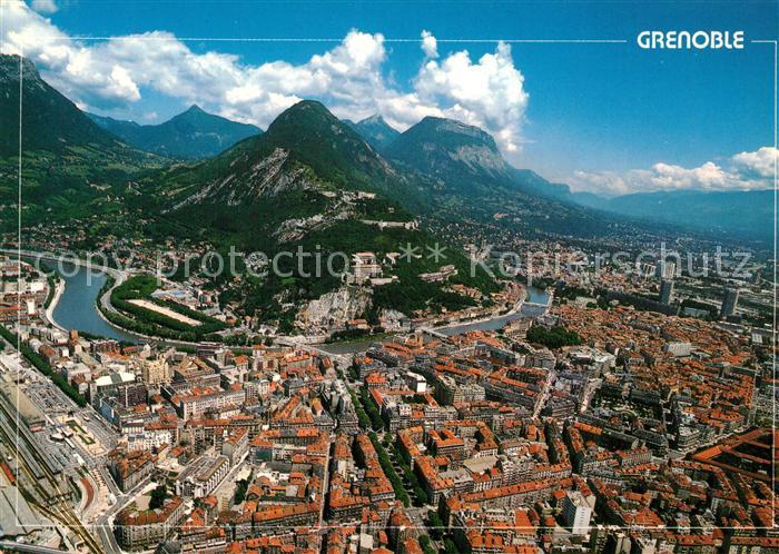 Grenoble Isère et la Bastille vue aérienne