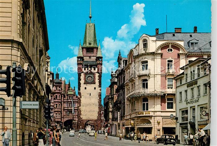 Freiburg Breisgau Kaiser Joseph Strasse mit Martinstor