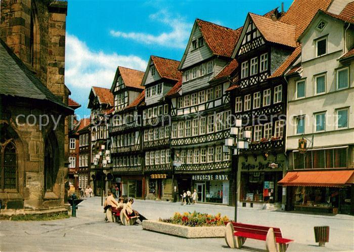 Hann. Muenden Lange Strasse Altstadt Fachwerkhaeuser