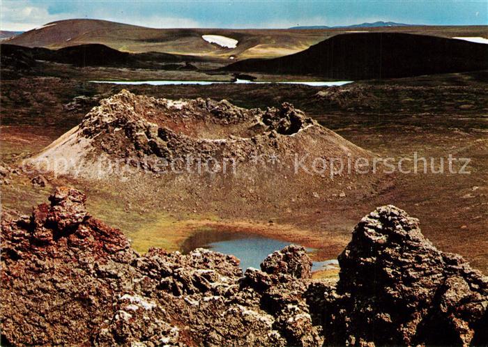 Island Iceland Ausgestorbener Krater in Veidivoetn Gebiet