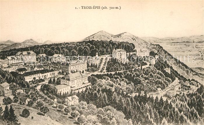 Trois Epis Haut Rhin Elsass Panorama Kuenstlerkarte