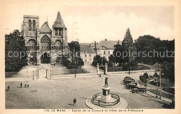 Le Mans Sarthe Eglise de la Couture Hotel de la Prefecture