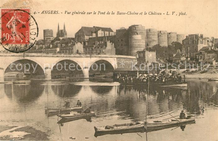 Angers Pont de la Basse Chaine et le Chateau