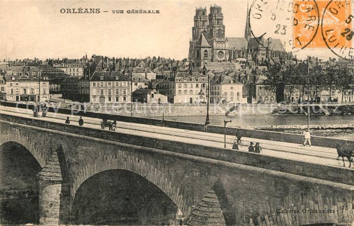 Orleans Loiret Vue Generale Pont Cathedrale