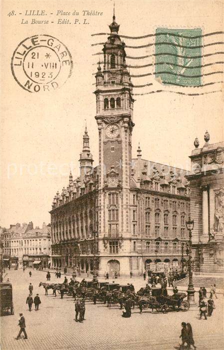 Lille Nord Place du Théâtre et la Bourse